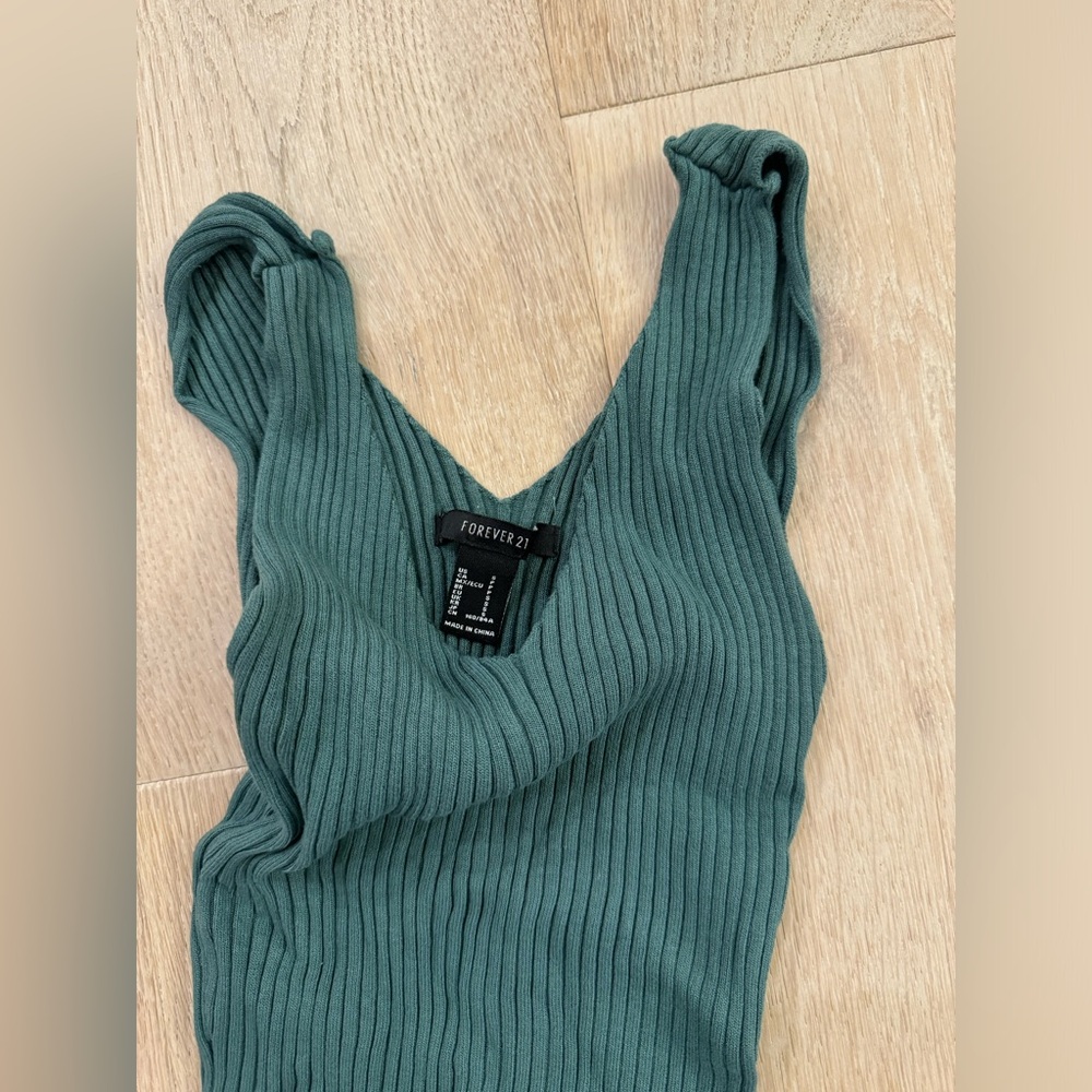 Forever 21 Teal Ribbed dress